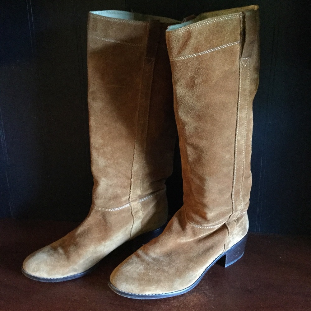 MICHAEL Michael Kors Tall Suede Knee Boots in Cognac Brown